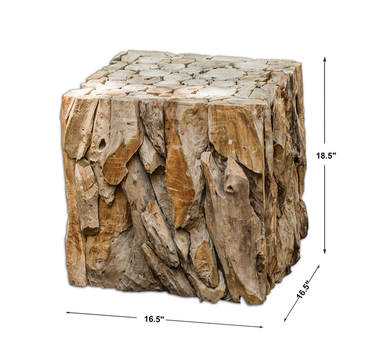 Teak Root Bunching Cubes Teak Wood-Furniture-Uttermost-Lighting Design Store