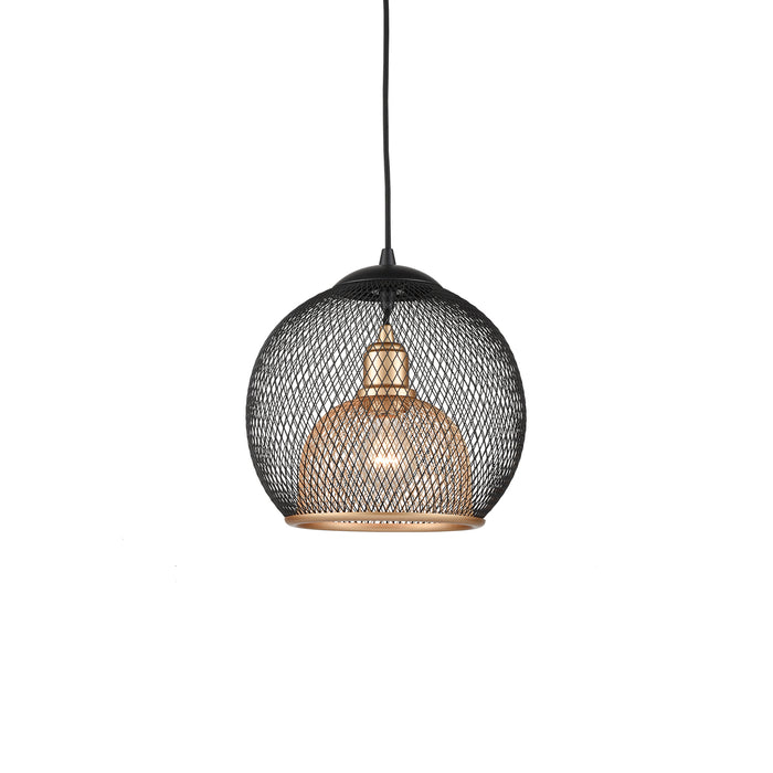 Gibraltar One Light Pendant Black/Gold-Pendants-Kuzco Lighting-Lighting Design Store