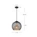 Gibraltar One Light Pendant Black-Pendants-Kuzco Lighting-Lighting Design Store