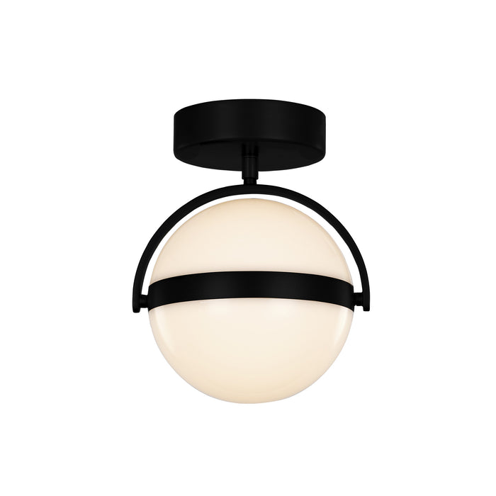 Globo LED Flush Mount Matte Black-Semi-Flush Mts.-Alora-Lighting Design Store