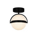 Globo LED Flush Mount Matte Black-Semi-Flush Mts.-Alora-Lighting Design Store