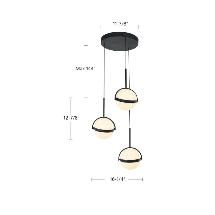 Globo LED Pendant Matte Black-Mini Pendants-Alora-Lighting Design Store