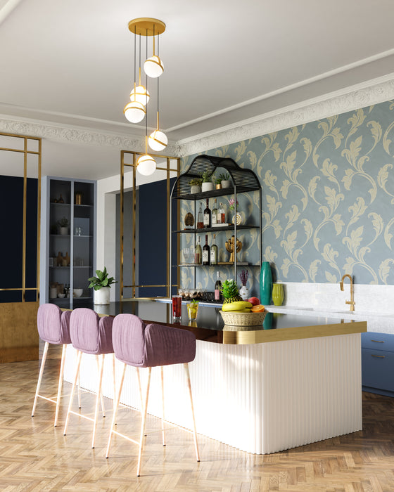 Globo LED Pendant Brushed Gold-Mini Chandeliers-Alora-Lighting Design Store