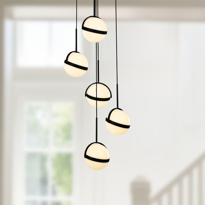 Globo LED Pendant Matte Black-Mini Pendants-Alora-Lighting Design Store