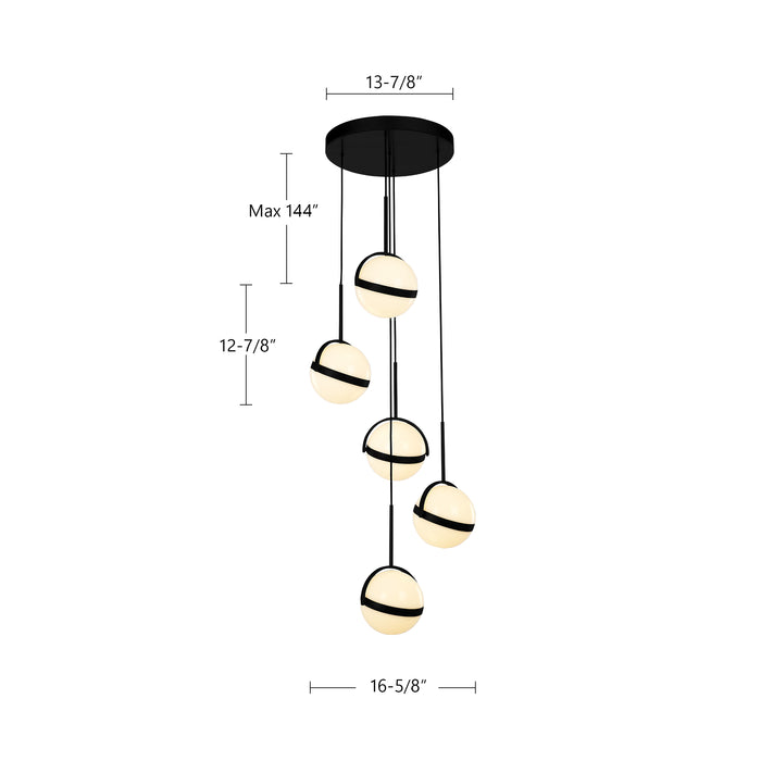 Globo LED Pendant Matte Black-Mini Pendants-Alora-Lighting Design Store