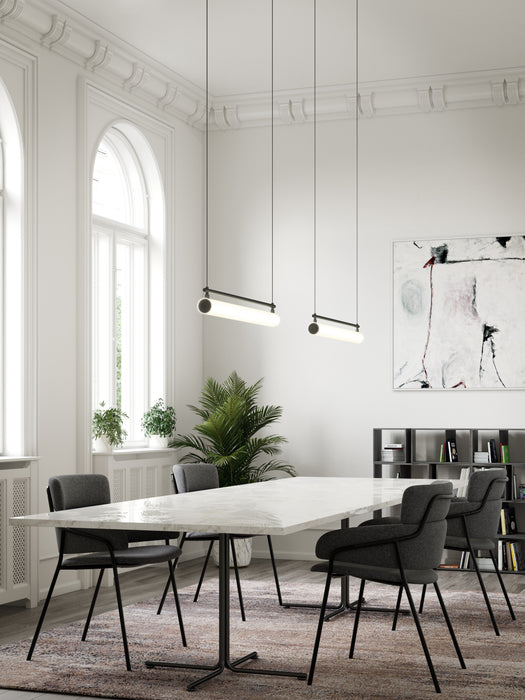 Gramercy LED Linear Pendant Black-Linear/Island-Kuzco Lighting-Lighting Design Store