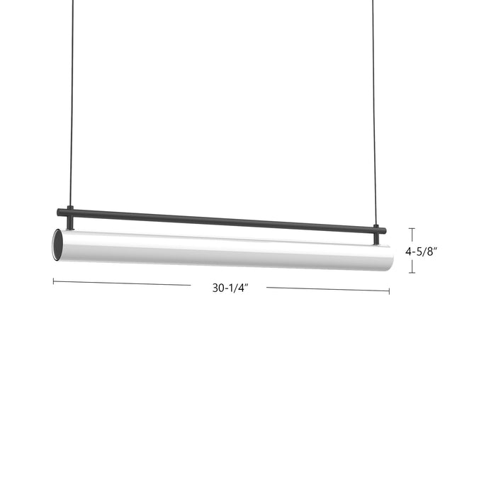 Gramercy LED Linear Pendant Black-Linear/Island-Kuzco Lighting-Lighting Design Store