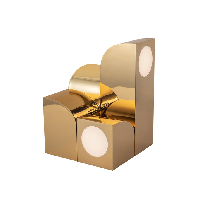 Gypsum LED Table Lamp Polished Brass-Lamps-Kuzco Lighting-Lighting Design Store