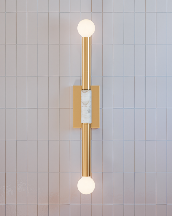 Goldie Two Light Wall Sconce-Sconces-Mitzi-Lighting Design Store