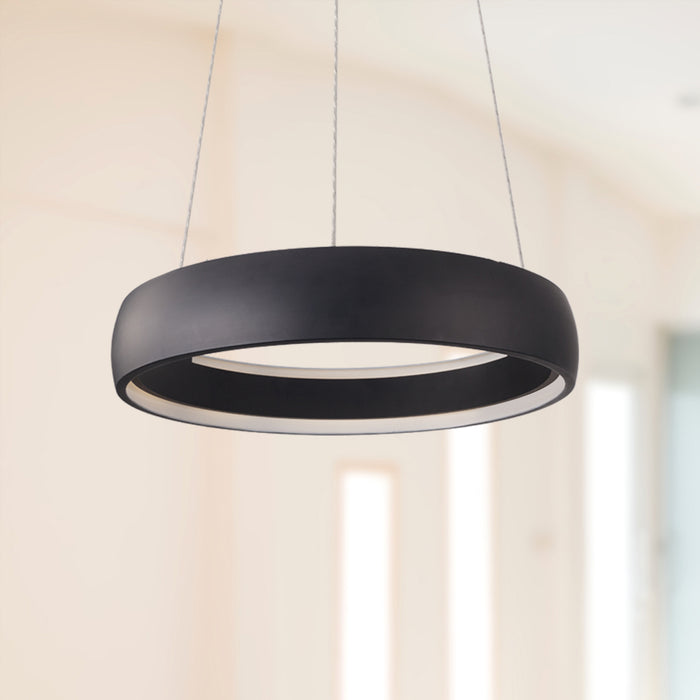 Halo LED Pendant Black-Pendants-Kuzco Lighting-Lighting Design Store