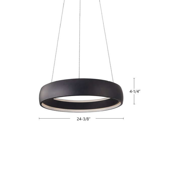Halo LED Pendant Black-Pendants-Kuzco Lighting-Lighting Design Store