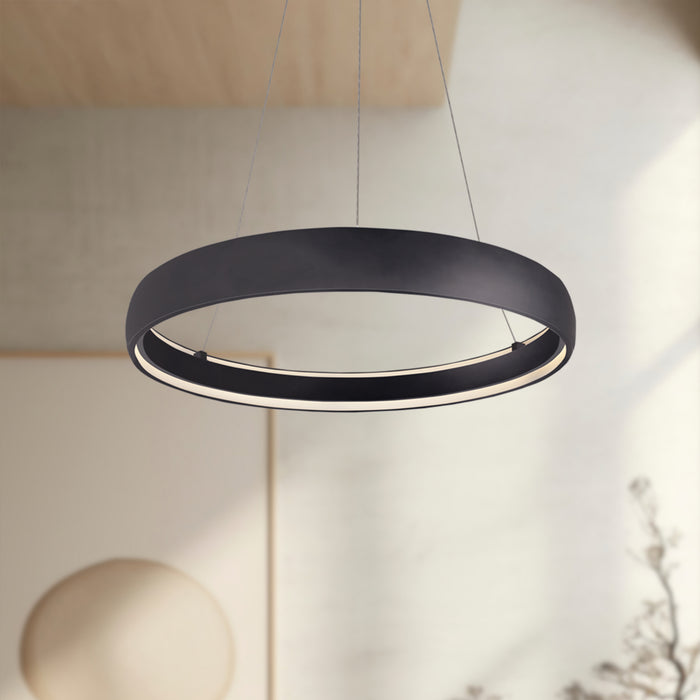 Halo LED Pendant Black-Pendants-Kuzco Lighting-Lighting Design Store