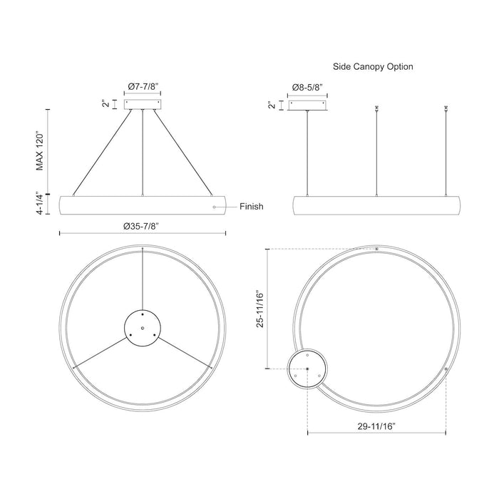 Halo LED Pendant White-Pendants-Kuzco Lighting-Lighting Design Store