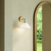 Halston One Light Vanity Brushed Gold/Glossy Opal Glass-Sconces-Alora-Lighting Design Store