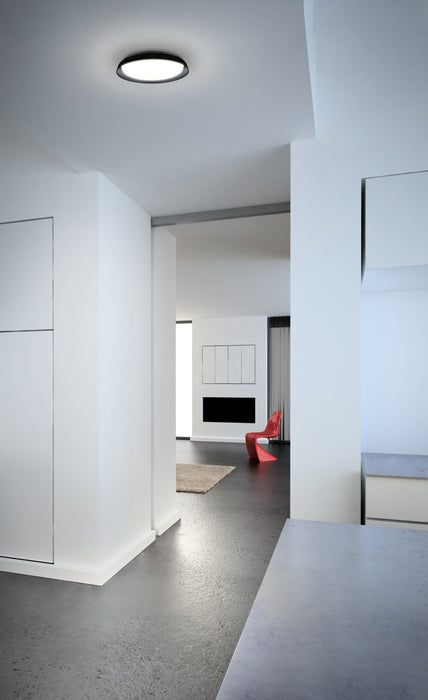 Hampton LED Flush Mount Black-Flush Mounts-Kuzco Lighting-Lighting Design Store