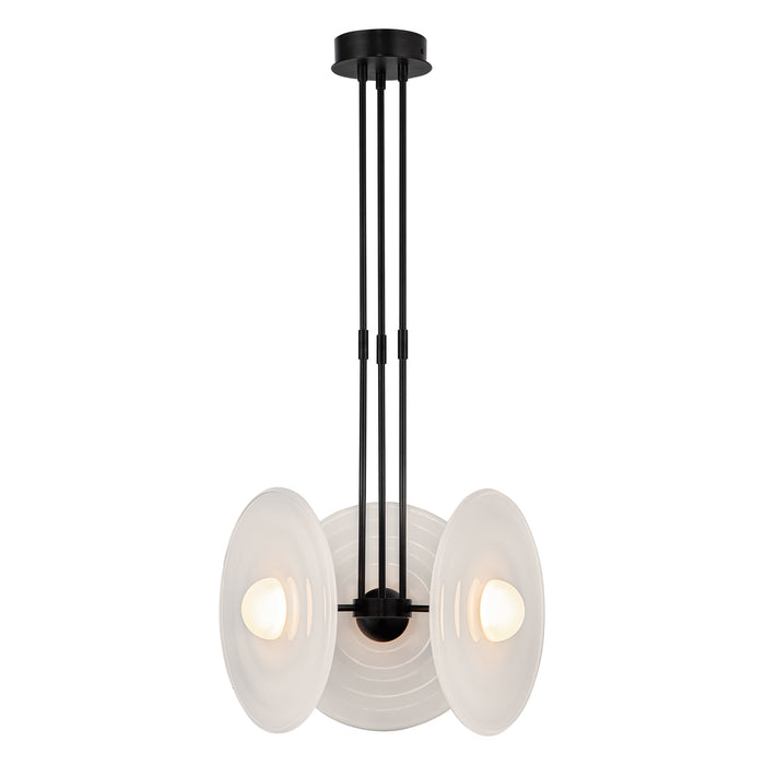 Harbour LED Pendant Urban Bronze/Glossy Opal-Mini Chandeliers-Alora-Lighting Design Store