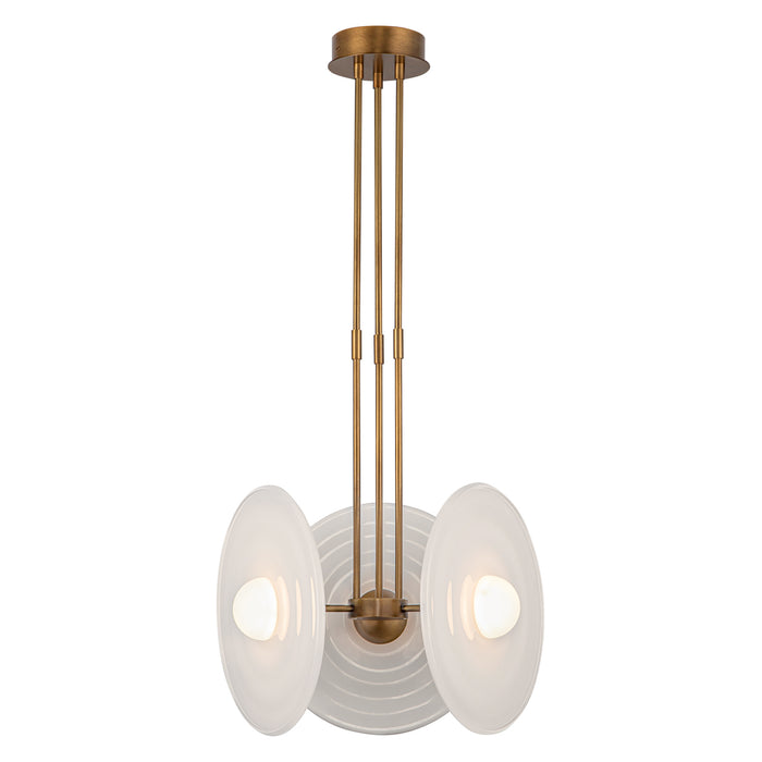 Harbour LED Pendant Vintage Brass/Glossy Opal-Pendants-Alora-Lighting Design Store