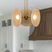 Harbour LED Pendant Vintage Brass/Woven-Mini Chandeliers-Alora-Lighting Design Store