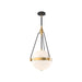 Harmony Three Light Pendant Brushed Gold/Glossy Opal Glass-Pendants-Alora-Lighting Design Store