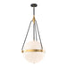 Harmony Four Light Pendant Brushed Gold/Glossy Opal Glass-Pendants-Alora-Lighting Design Store