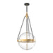 Harmony Four Light Pendant Brushed Gold/ Clear Water Glass-Pendants-Alora-Lighting Design Store