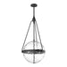 Harmony Four Light Pendant Matte Black/Clear Water Glass-Pendants-Alora-Lighting Design Store