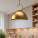 Harper One Light Pendant Aged Gold-Pendants-Alora-Lighting Design Store