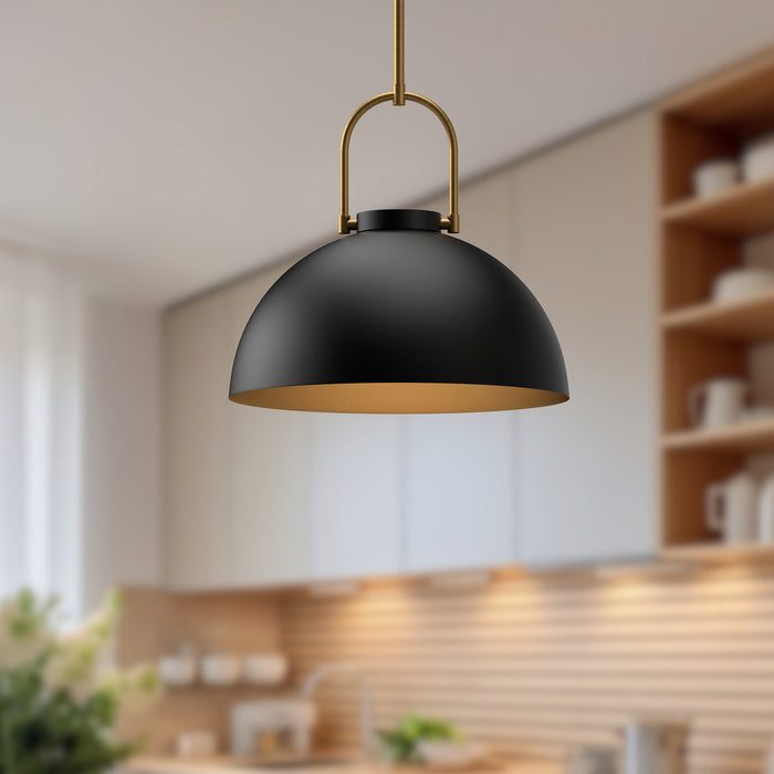 Harper One Light Pendant Matte Black-Pendants-Alora-Lighting Design Store