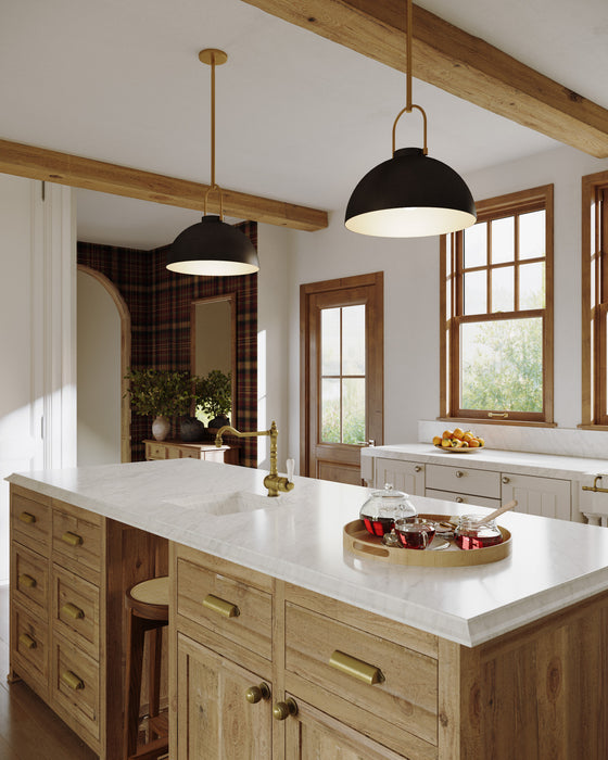 Harper One Light Pendant Matte Black-Pendants-Alora-Lighting Design Store