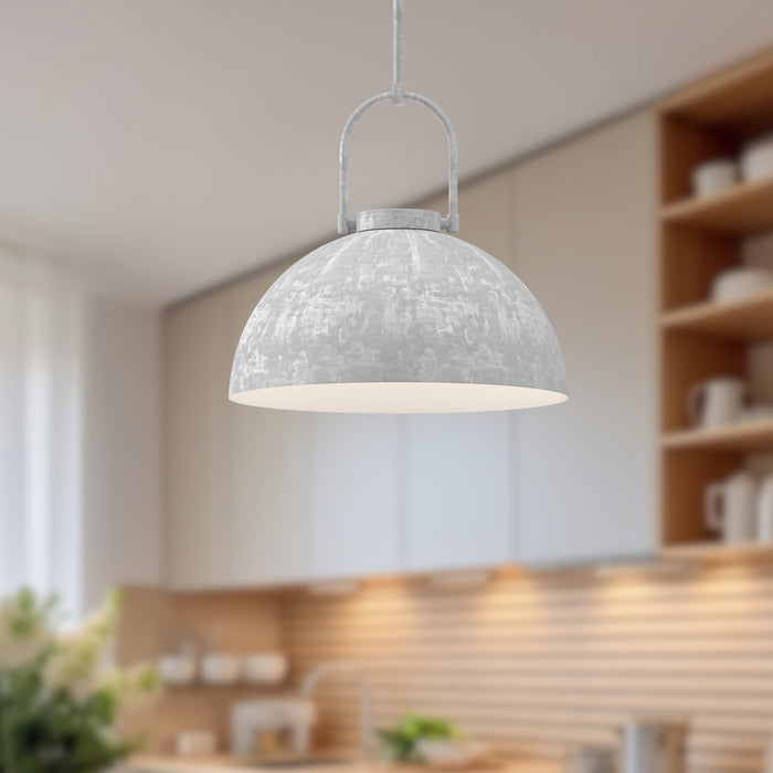 Harper One Light Pendant Steel Shade-Pendants-Alora-Lighting Design Store