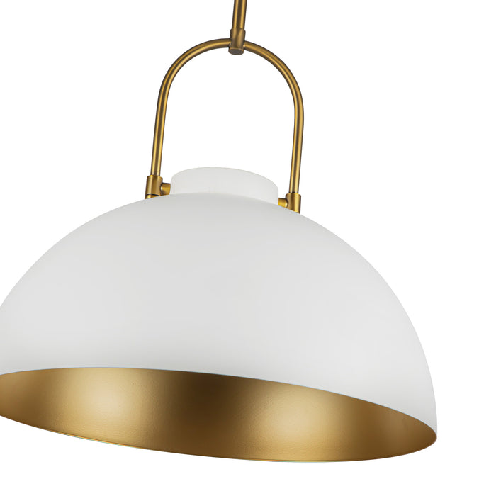 Harper One Light Pendant White-Pendants-Alora-Lighting Design Store