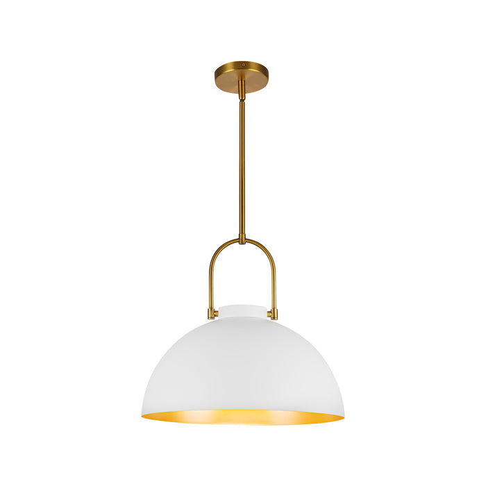 Harper One Light Pendant White-Pendants-Alora-Lighting Design Store