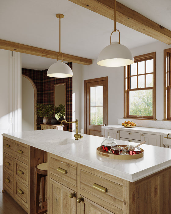 Harper One Light Pendant White-Pendants-Alora-Lighting Design Store