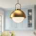 Harper One Light Pendant Aged Gold/Opal Matte Glass-Pendants-Alora-Lighting Design Store