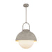 Harper One Light Pendant Steel Shade/Opal Matte Glass-Pendants-Alora-Lighting Design Store