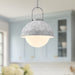 Harper One Light Pendant Steel Shade/Opal Matte Glass-Pendants-Alora-Lighting Design Store