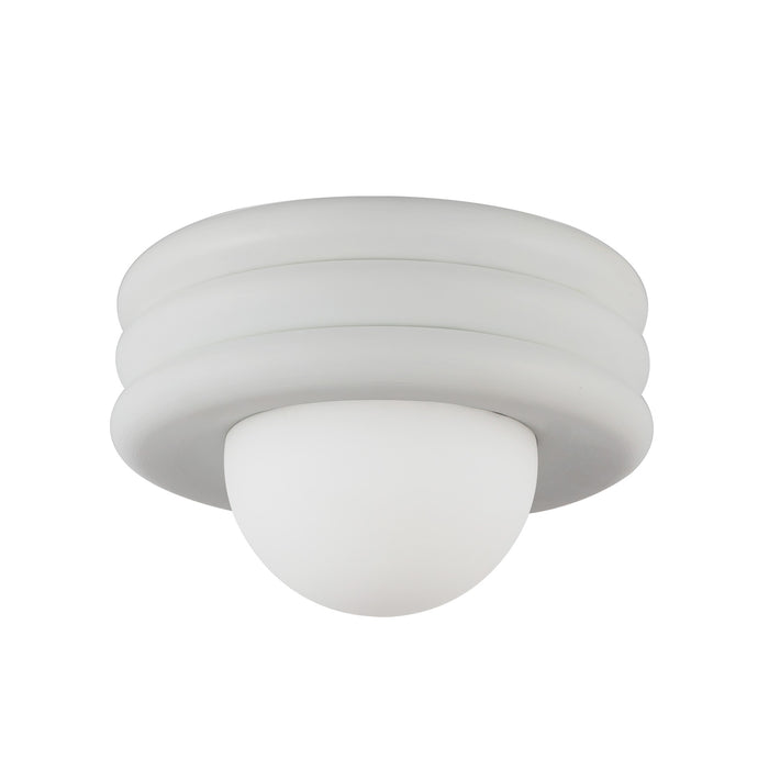 Harvey One Light Semi-Flush Mount Antique White-Flush Mounts-Alora-Lighting Design Store