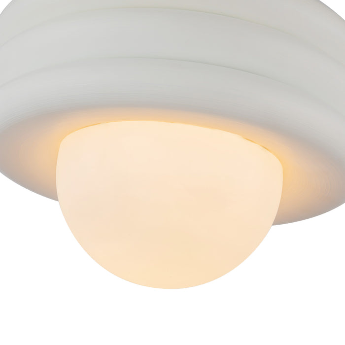 Harvey One Light Semi-Flush Mount Antique White-Flush Mounts-Alora-Lighting Design Store