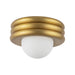 Harvey One Light Semi-Flush Mount Brushed Gold-Flush Mounts-Alora-Lighting Design Store