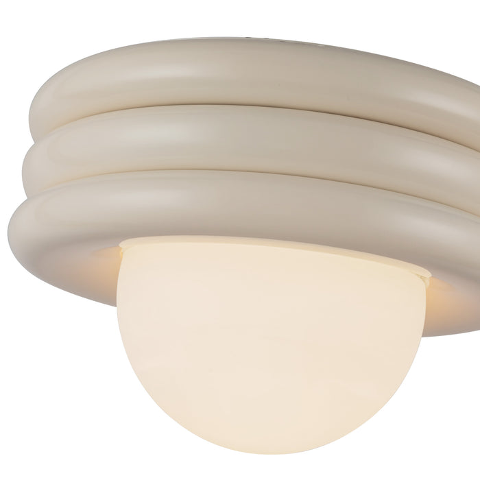 Harvey One Light Semi-Flush Mount Pearl White-Flush Mounts-Alora-Lighting Design Store
