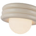 Harvey One Light Semi-Flush Mount Pearl White-Flush Mounts-Alora-Lighting Design Store