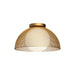 Haven One Light Flush Mount Gold/Opal Matte Glass-Flush Mounts-Alora-Lighting Design Store
