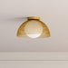 Haven One Light Flush Mount Gold/Opal Matte Glass-Flush Mounts-Alora-Lighting Design Store