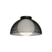 Haven One Light Flush Mount Matte Black/Opal Matte Glass-Flush Mounts-Alora-Lighting Design Store