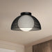 Haven One Light Flush Mount Matte Black/Opal Matte Glass-Flush Mounts-Alora-Lighting Design Store