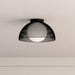 Haven One Light Flush Mount Matte Black/Opal Matte Glass-Flush Mounts-Alora-Lighting Design Store