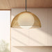 Haven One Light Pendant Gold/Opal Matte Glass-Pendants-Alora-Lighting Design Store