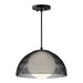 Haven One Light Pendant Matte Black/Opal Matte Glass-Pendants-Alora-Lighting Design Store