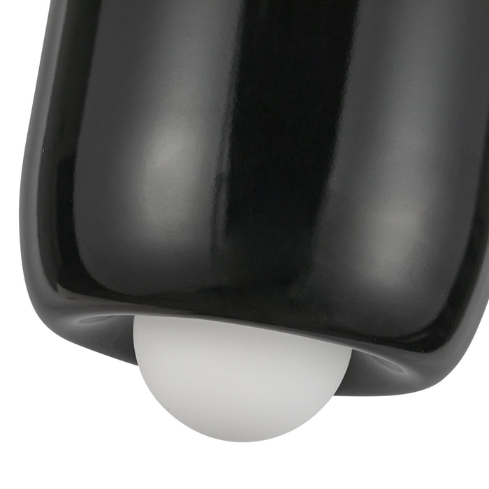 Hayden LED Pendant Glossy Black-Mini Pendants-Kuzco Lighting-Lighting Design Store