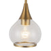 Hazel One Light Pendant Aged Gold/Clear Glass-Mini Pendants-Alora-Lighting Design Store